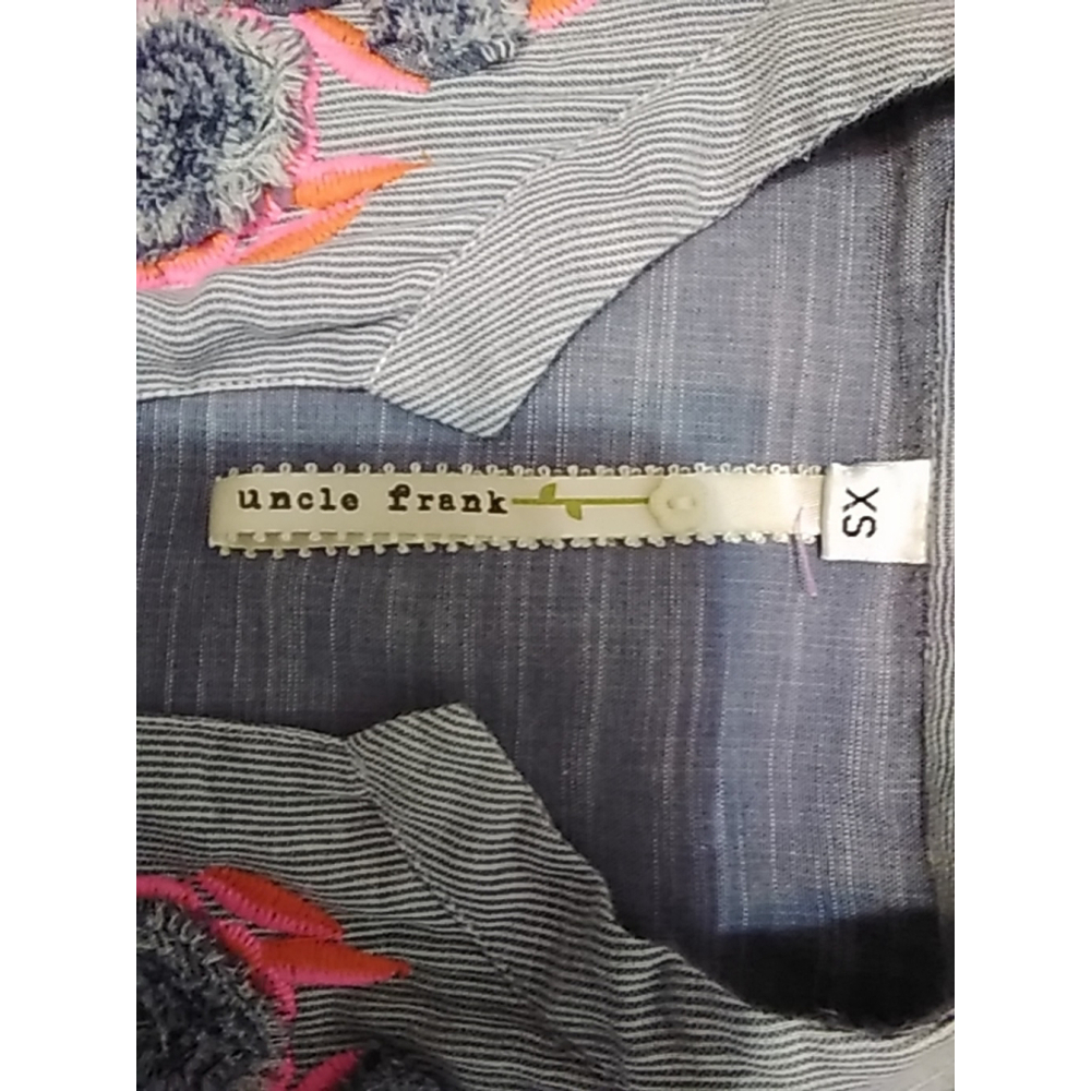 💕NWOT Uncle Frank Dress Size XS Blue Pink Floral Embroidered Sleeveless - Picture 7 of 12